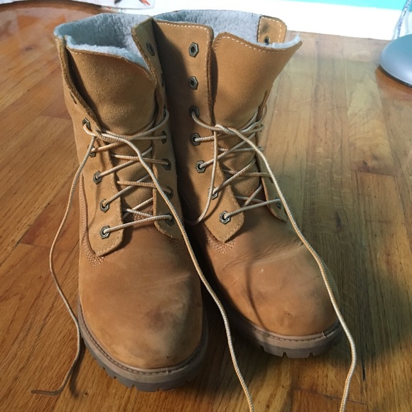 timberland sherpa lined boots
